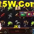 Tela de boas-vindas e lobby de jogos do aplicativo JK6